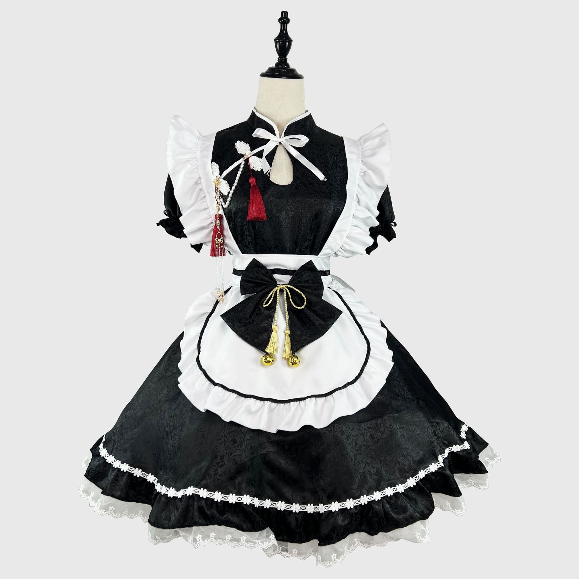 チャイナ服 メイド風ゴシック調ワンピース