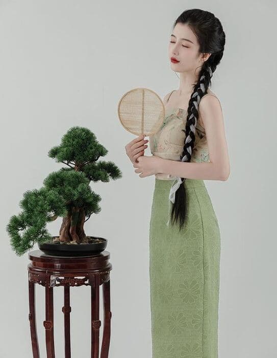 チャイナ服 サマースタイル キャミソール風 チャイナワンピース