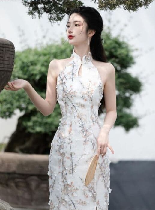 チャイナ服 桜 デザイン 美シルエット チャイナドレス
