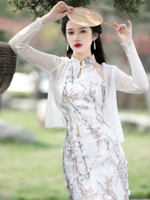 チャイナ服 桜 デザイン 美シルエット チャイナドレス