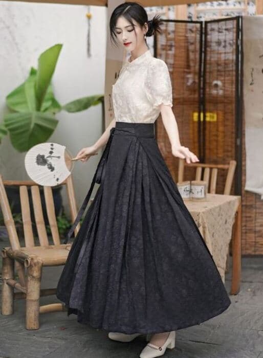 チャイナ服　モノトーンチャイナドレス