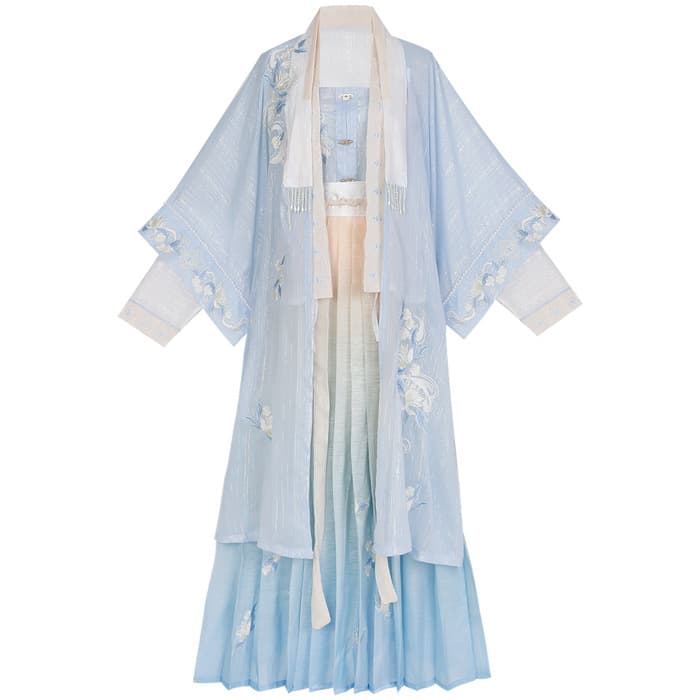 中華ロリータ　ペールブルースプリンググラデーションセットアップ