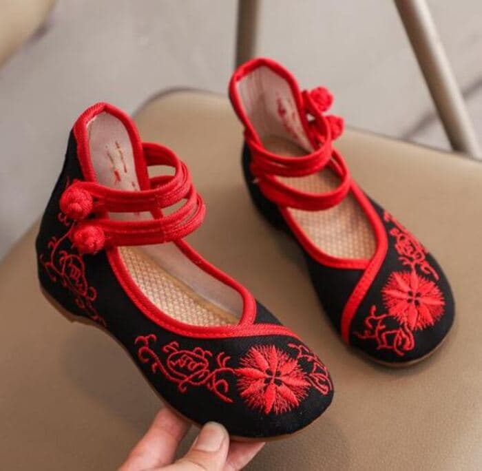 チャイナ服 ビビットカラー チャイナシューズ