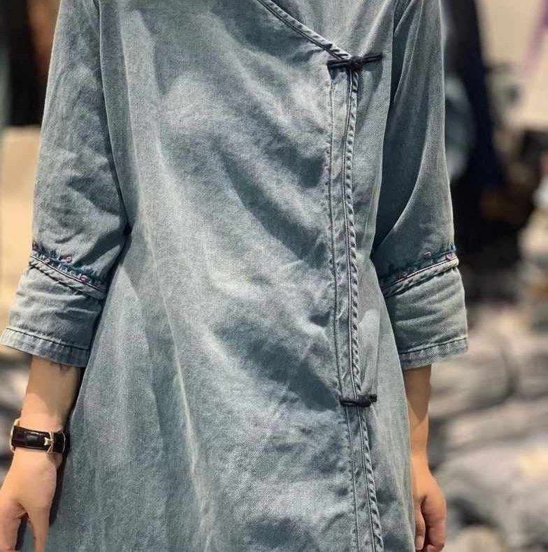 チャイナ服  チャイナ風デザインロングワンピース