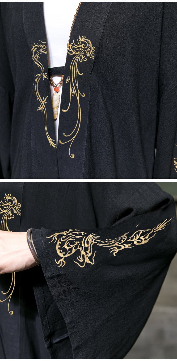 チャイナ服 鳳凰刺繍が映える和風羽織ジャケット