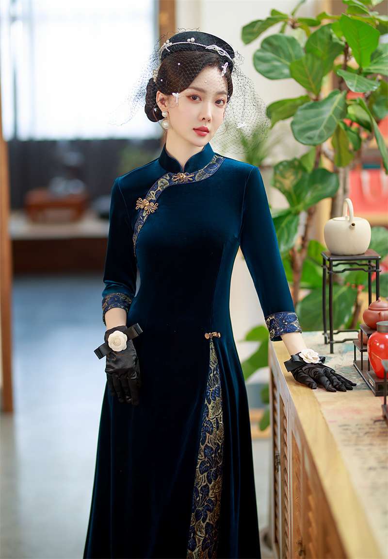 チャイナ服 優雅なチャイナ風ワンピース