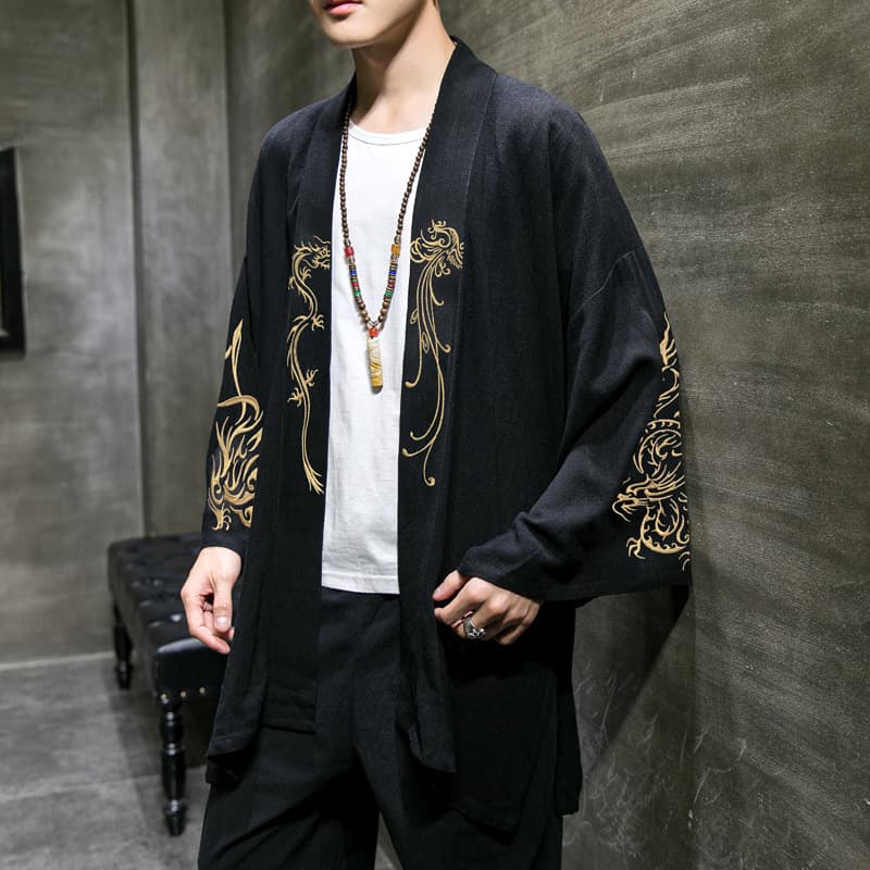 チャイナ服 鳳凰刺繍が映える和風羽織ジャケット
