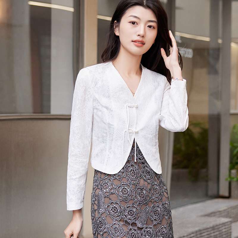 チャイナ服  チャイナ風デザインショートジャケット