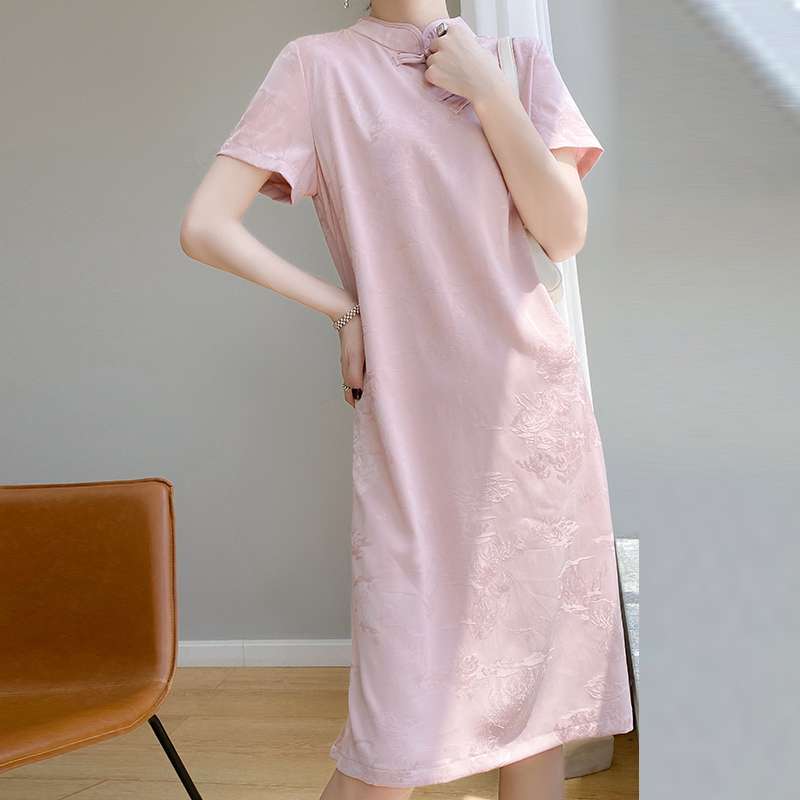 チャイナ服  ミディ丈 旗袍（チーパオ）風 チャイナドレス