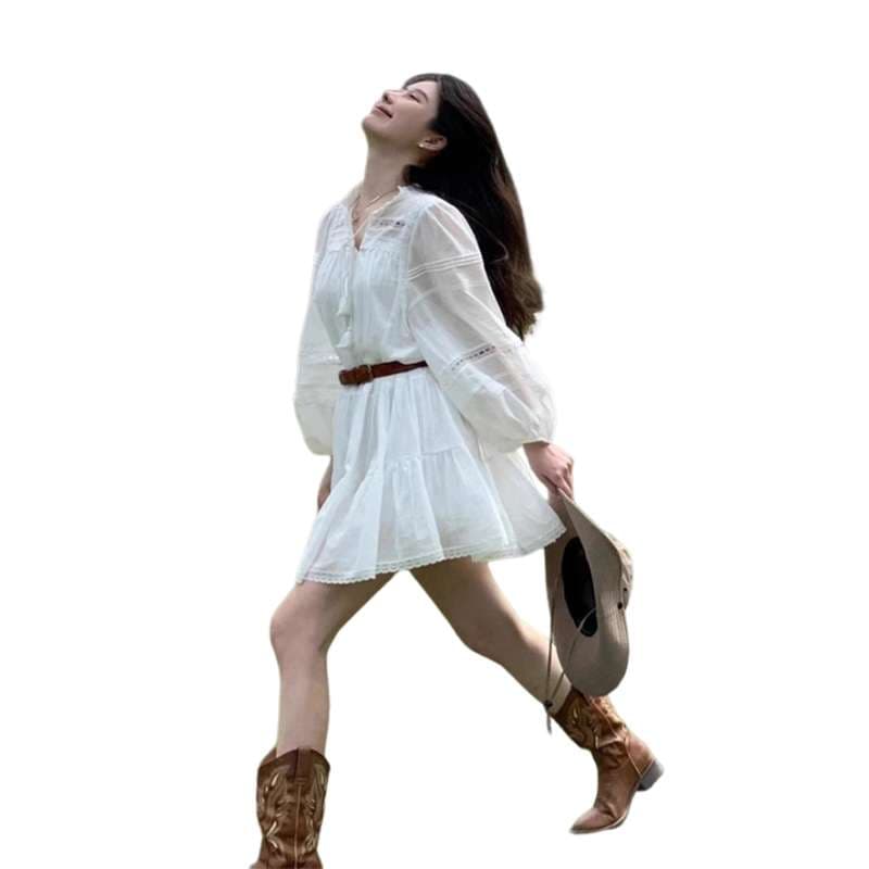 チャイナ服  山岳リゾート風フレアワンピース