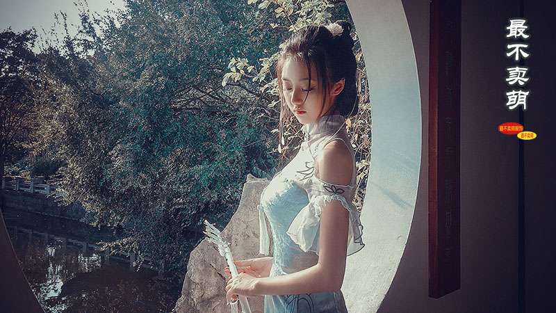 チャイナ服  優雅な蝶と竹柄チャイナドレス