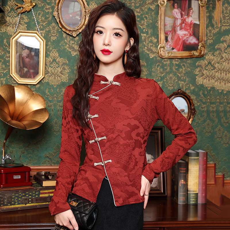 チャイナ服  チャイナ風エレガントブラウス