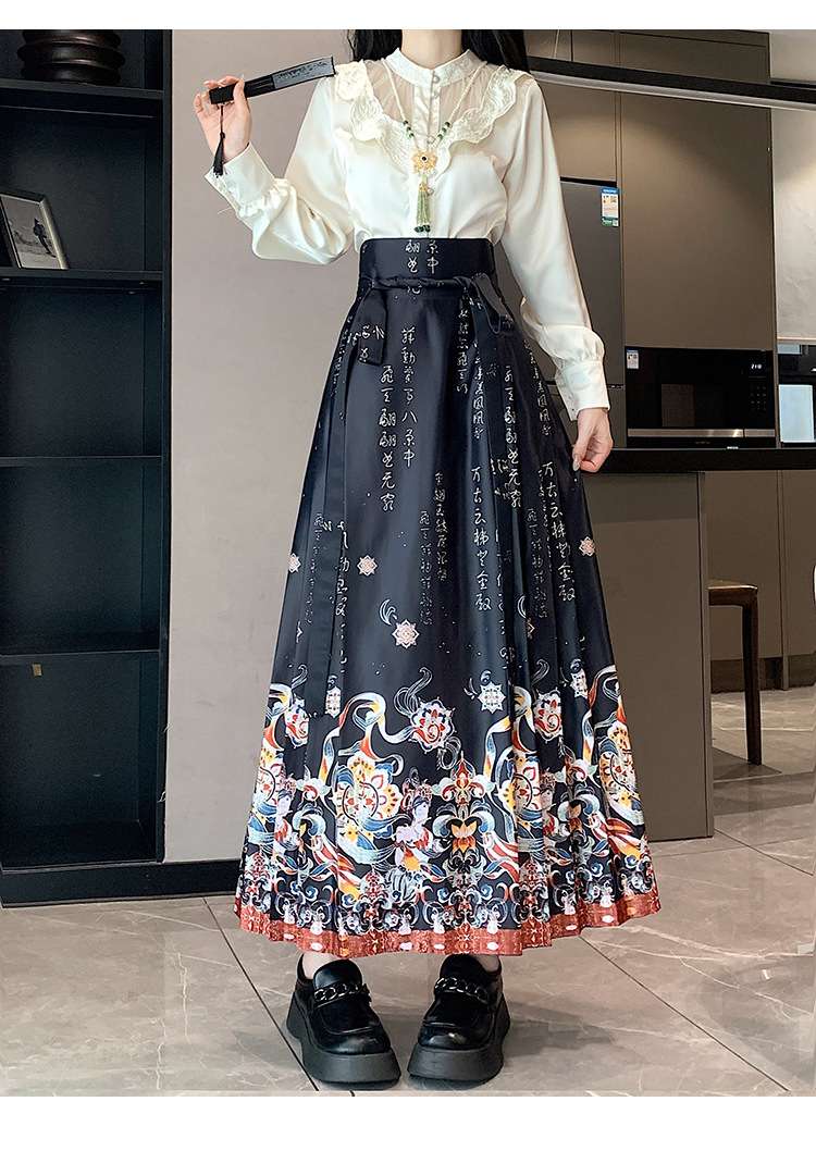 チャイナ服 優雅な和風モダンロングスカート