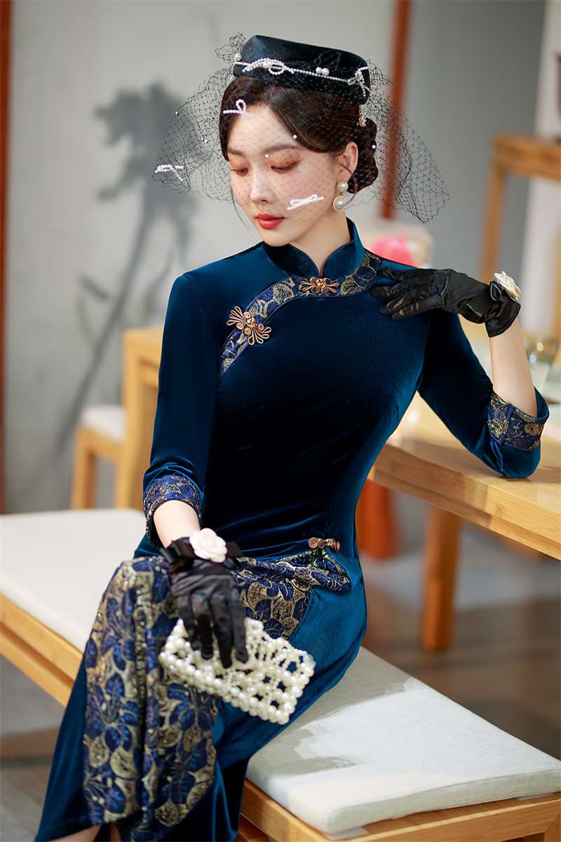 チャイナ服 優雅なチャイナ風ワンピース