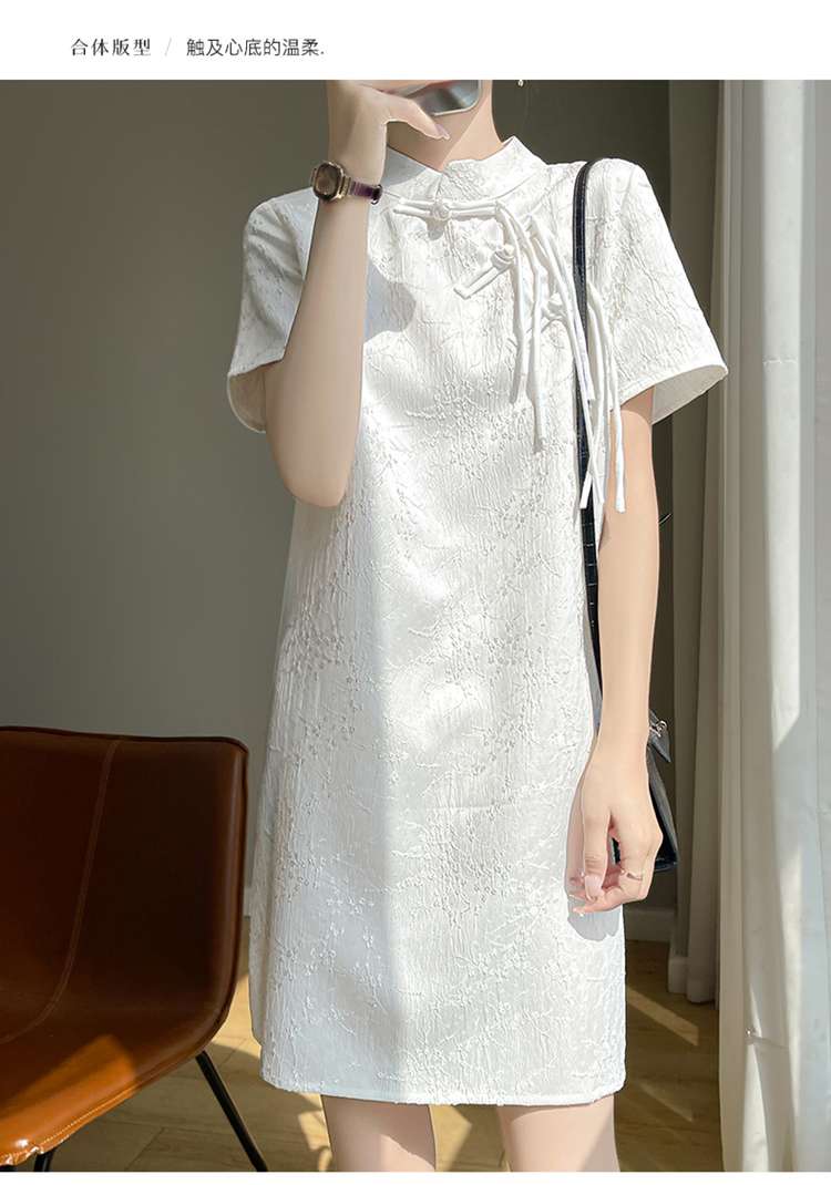 チャイナ服  チャイナ風デザイン シルキーワンピース