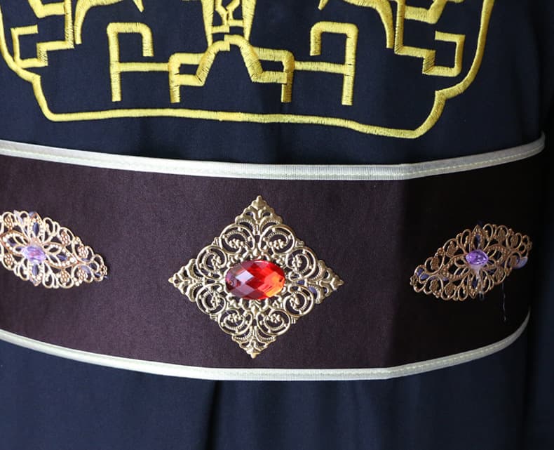 チャイナ服 伝統宮廷風刺繍入り長袖チャイナ服セットアップ