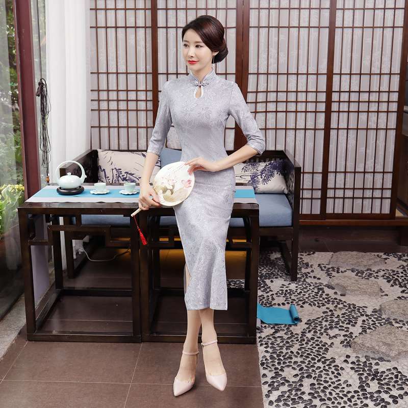 優雅な伝統美 チャイナ服ワンピース