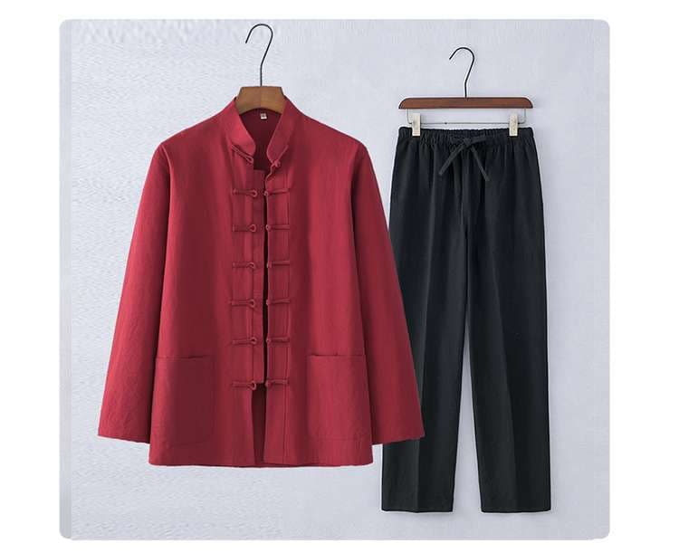 チャイナ服  中国風デザイン リラックスウェア上下セット