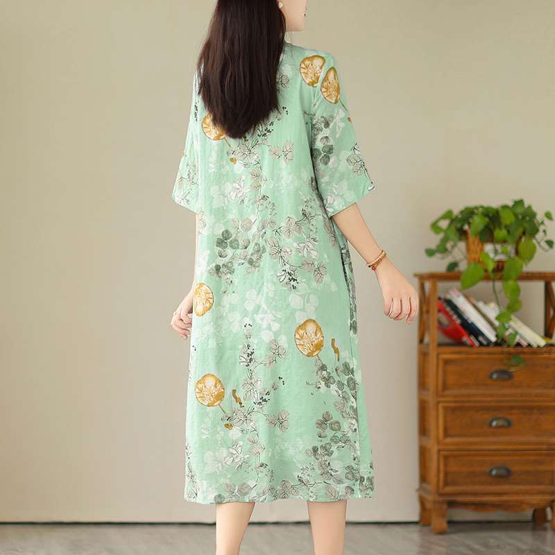 チャイナ服  華やぎ刺繍チャイナワンピース
