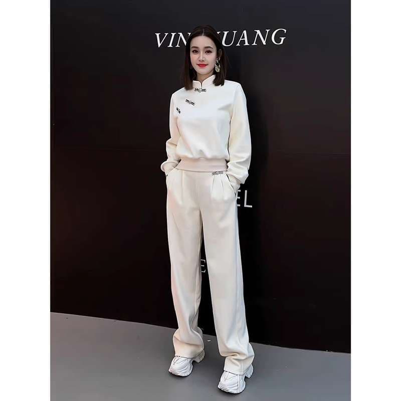 チャイナ服 モダンチャイナトップス＆パンツセット