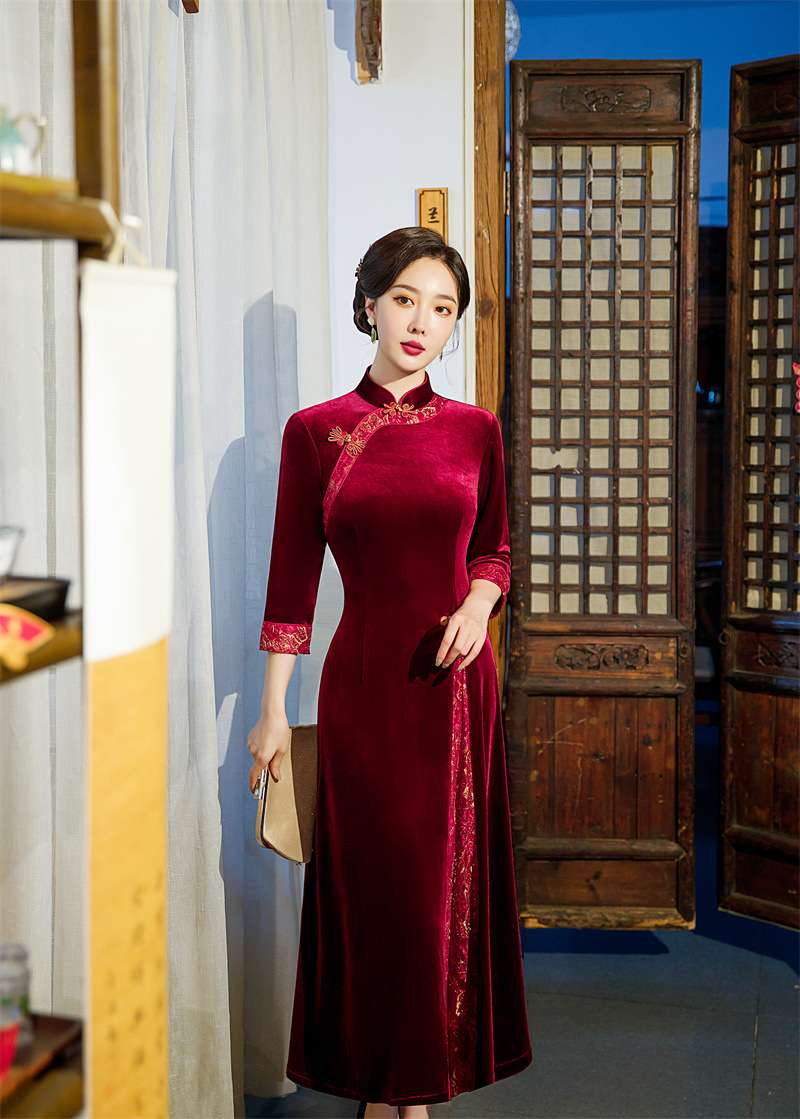 チャイナ服 優雅なチャイナ風ワンピース