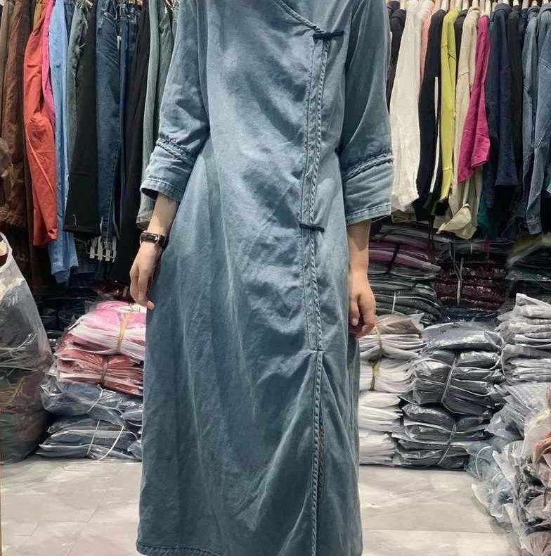 チャイナ服  チャイナ風デザインロングワンピース