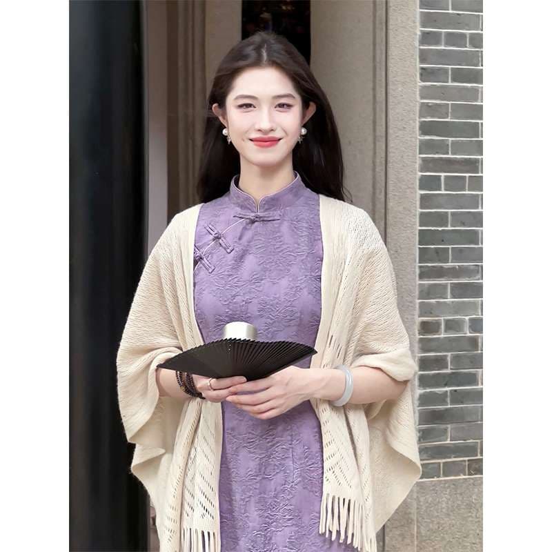 チャイナ服  優雅な刺繍入りチャイナドレス
