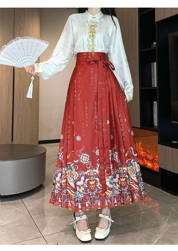 チャイナ服 優雅な和風モダンロングスカート