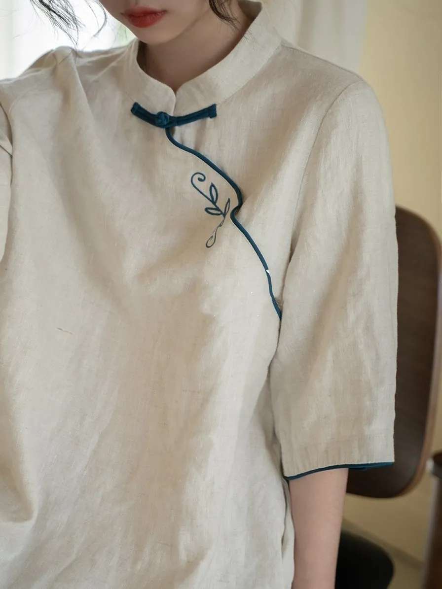チャイナ服　斜め襟チャイナ風ワンピース