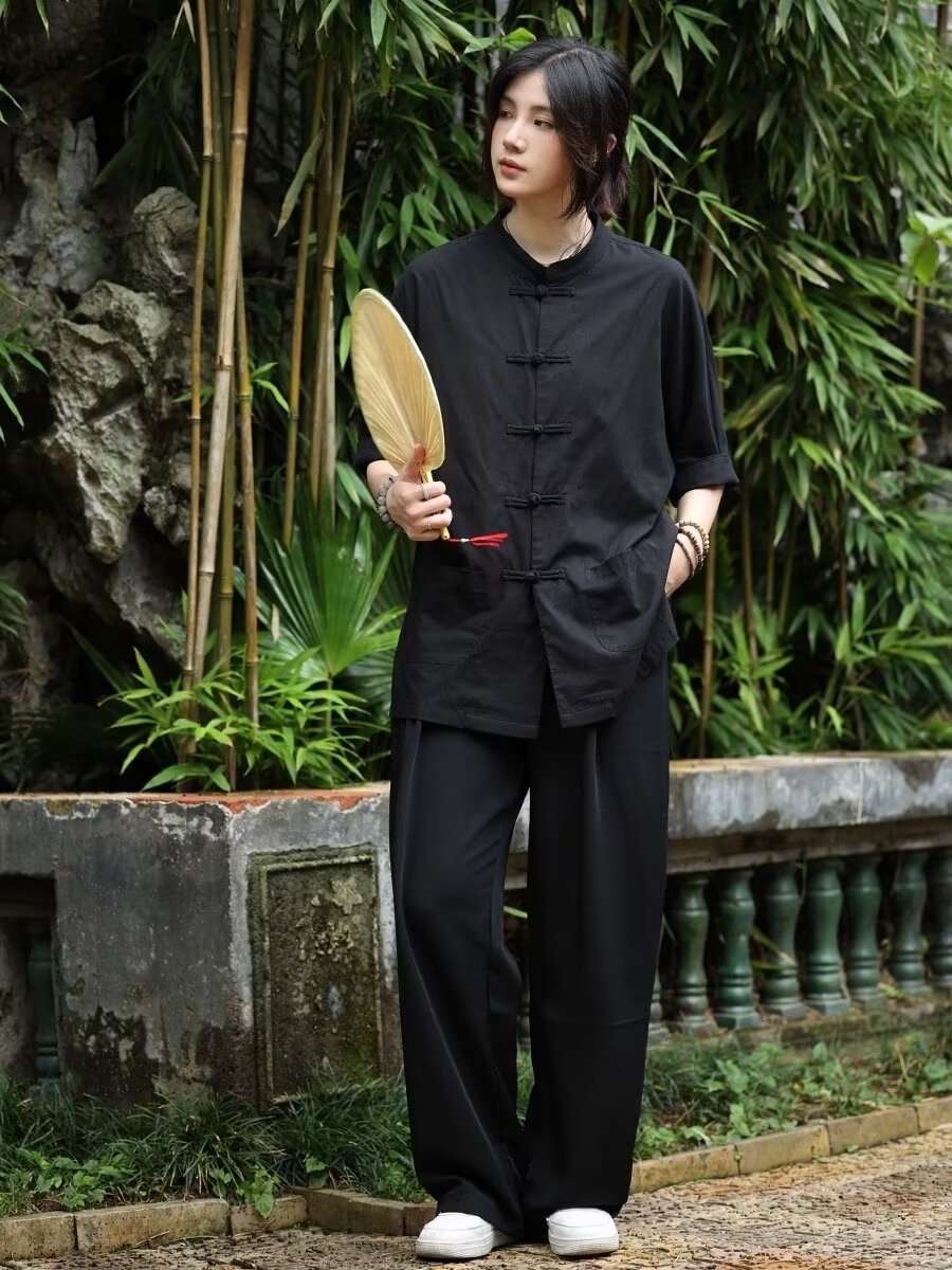 チャイナ服  中国風デザインリラックスシャツ