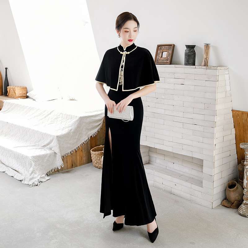 チャイナ服 チャイナ風ケープジャケット