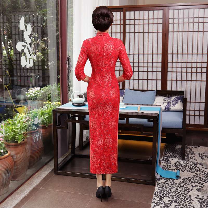 優雅な伝統美 チャイナ服ワンピース