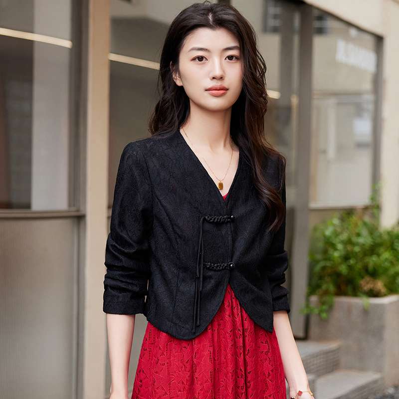 チャイナ服  チャイナ風デザインショートジャケット