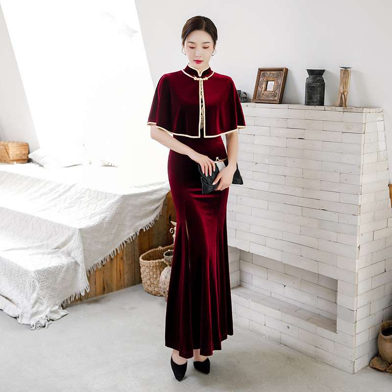 チャイナ服 チャイナ風ケープジャケット