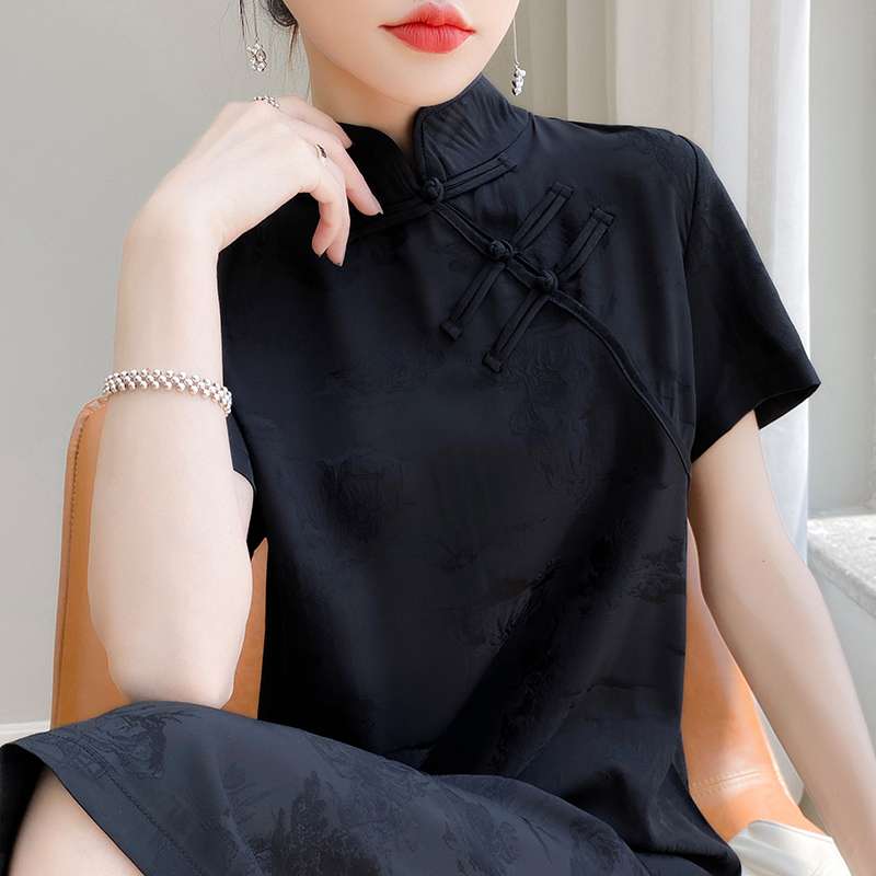 チャイナ服  ミディ丈 旗袍（チーパオ）風 チャイナドレス