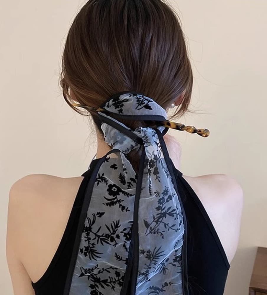 チャイナ服 ロングリボン風ヘアピン