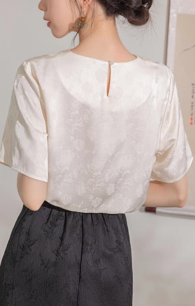 チャイナ服 アシンメトリーデザインモダンブラウス