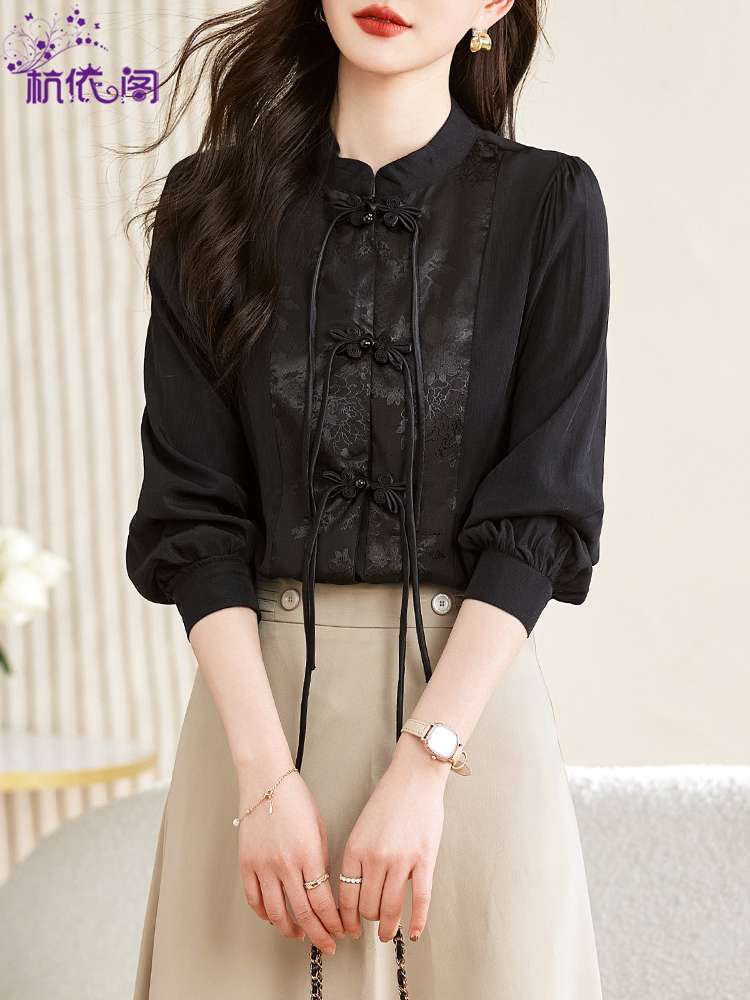 チャイナ服 シック シンプル ブラウス