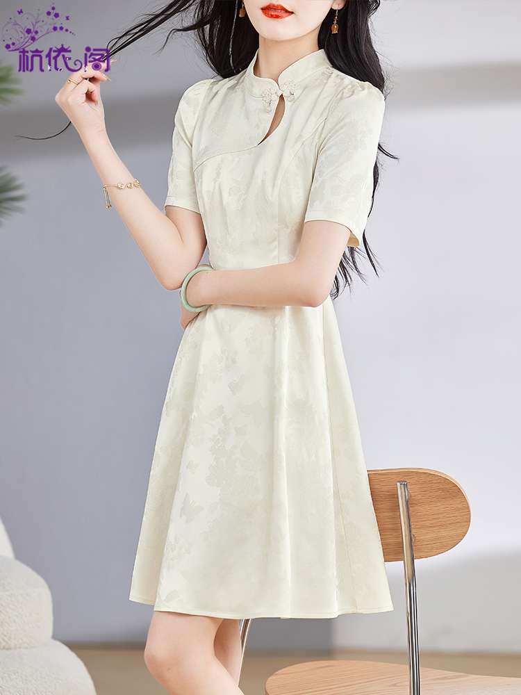 チャイナ服 カッティング ミニ ワンピース