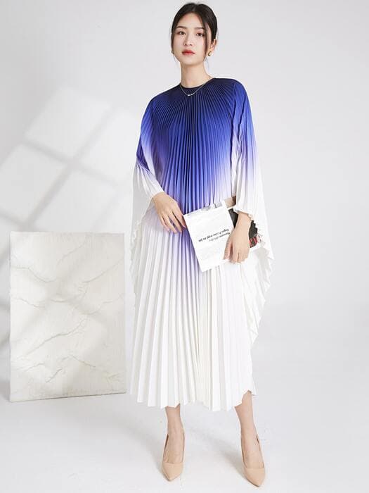 チャイナ服 プリーツワンピース チャイナワンピース