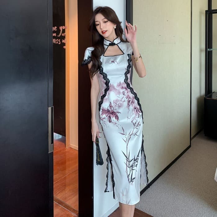 チャイナ服 サイド レース チャイナドレス