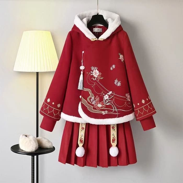 チャイナ服 フード付き チャイナセットアップ