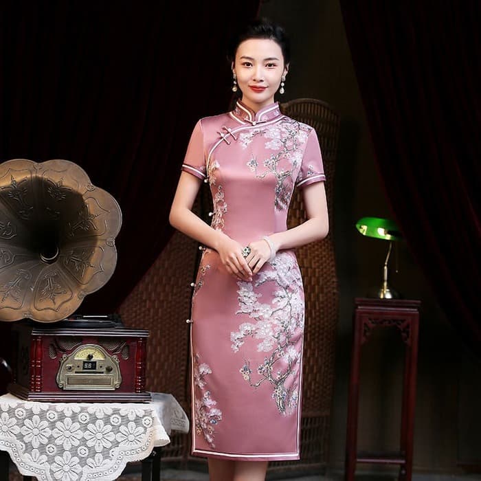 チャイナ服 ピンク セクシー チャイナドレス