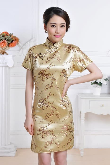 チャイナ服 梅の花 デザイン チャイナドレス