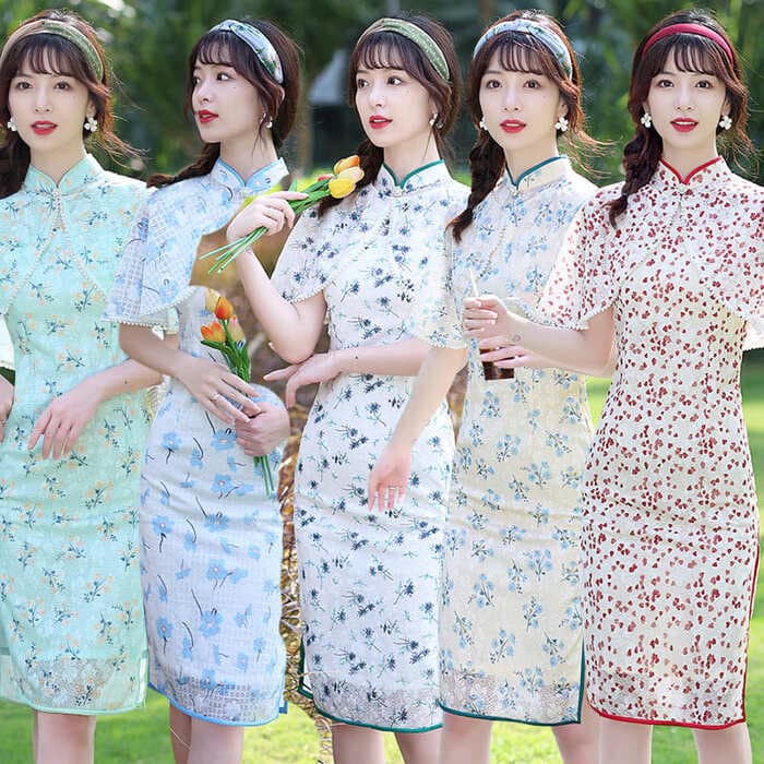 チャイナ服 デザイン スリーブ チャイナドレス