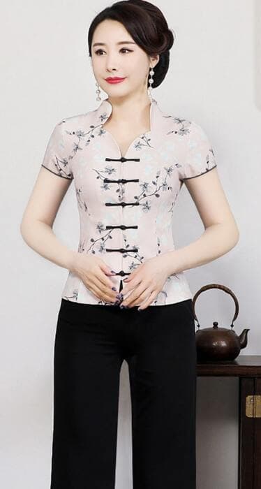 チャイナ服 ライフスタイル 半袖 チャイナジャケット