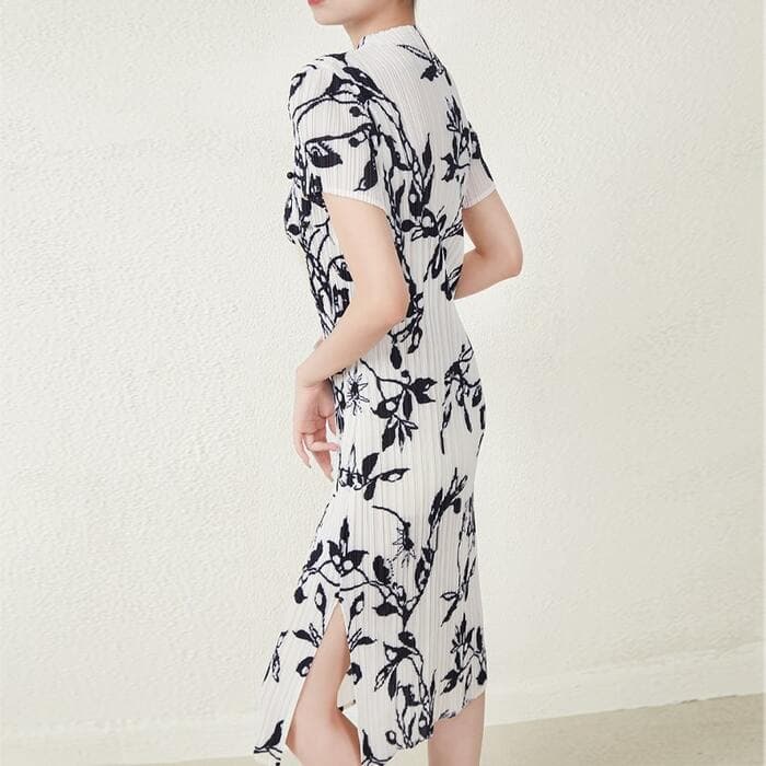 チャイナ服 プリーツ チャイナワンピース