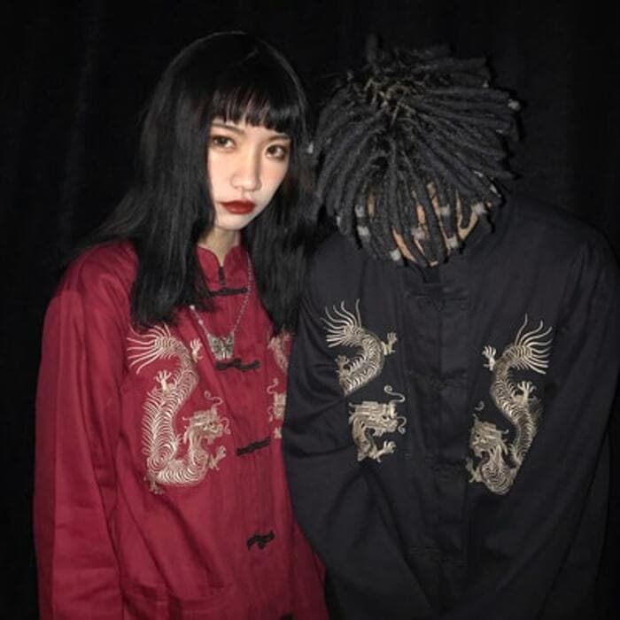 チャイナ服 ペアルック チャイナシャツ