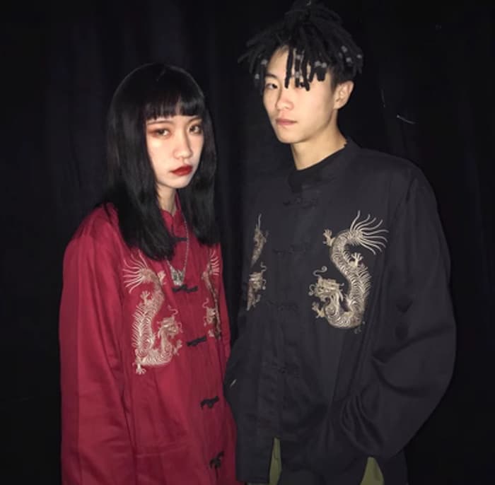 チャイナ服 ペアルック チャイナシャツ
