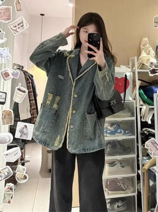 チャイナ服 ビッグシルエット チャイナジャケット